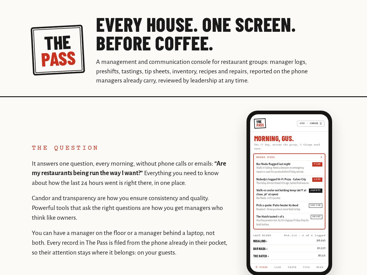 Landing-page snapshot of thepassconsole.com