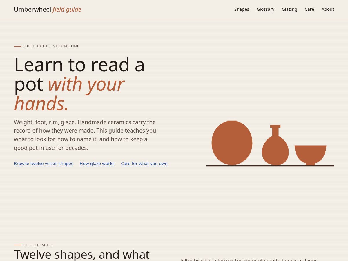 Landing-page snapshot of umberwheel.website