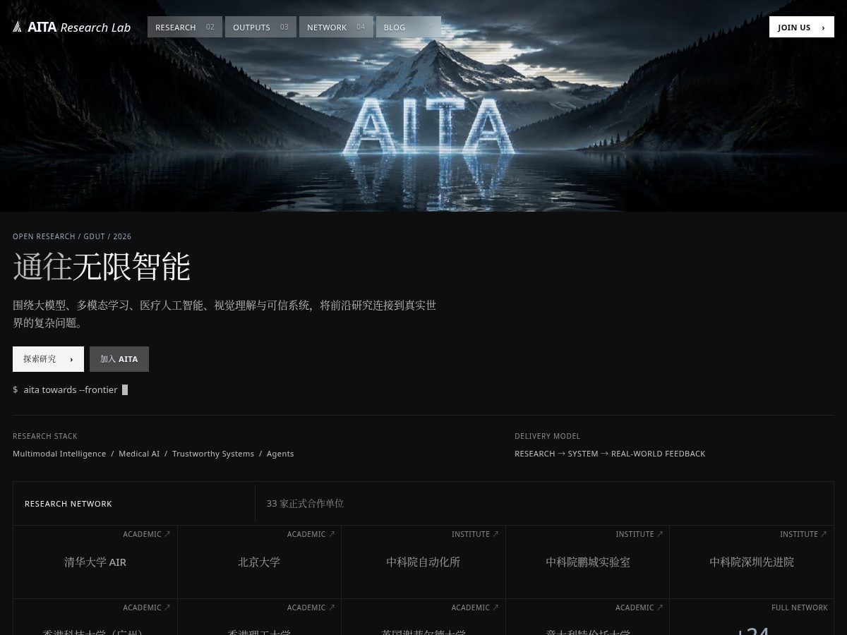 Landing-page snapshot of aita-lab.com