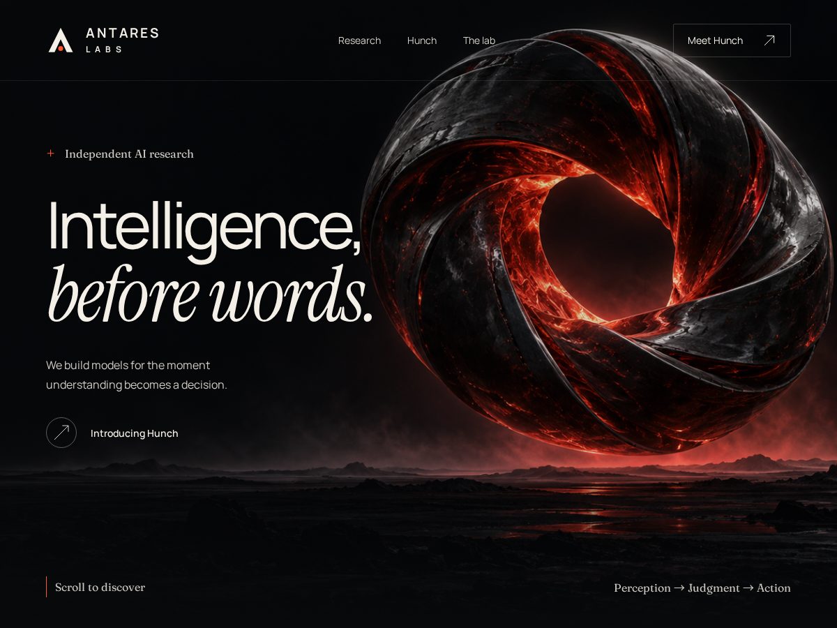 Landing-page snapshot of antareslabs.org