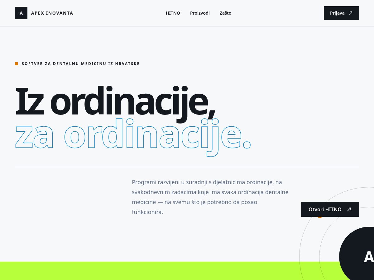 Landing-page snapshot of apexinovanta.com