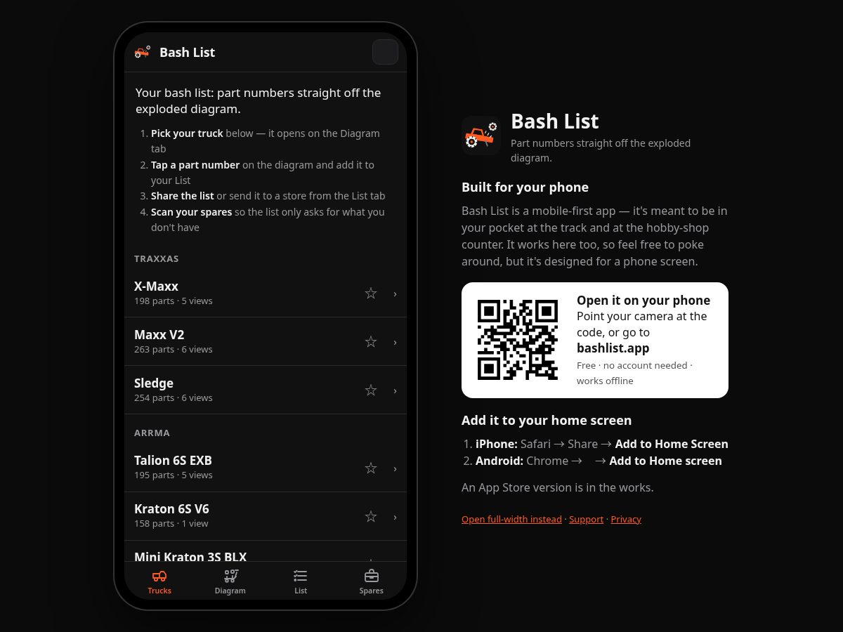 Landing-page snapshot of bashlist.app