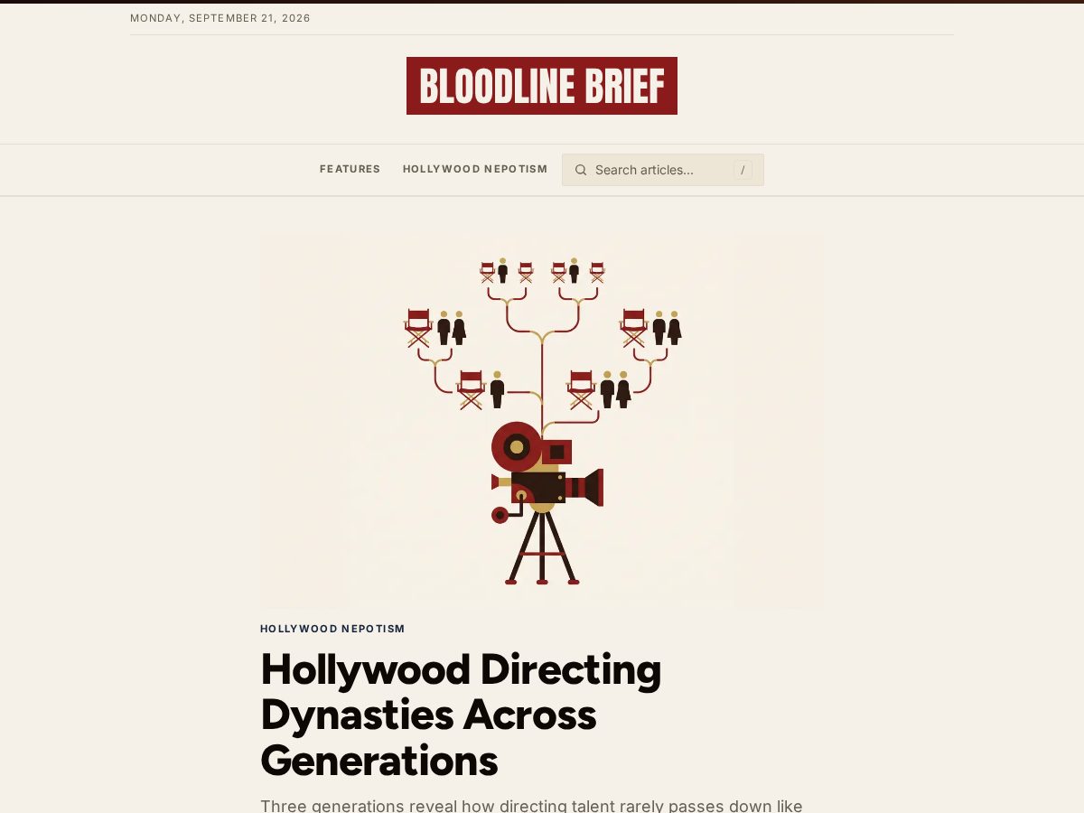Landing-page snapshot of bloodlinebrief.com
