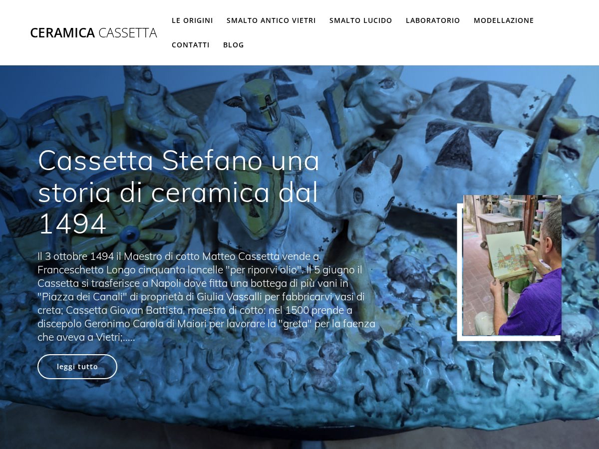 Landing-page snapshot of ceramicacassetta.live