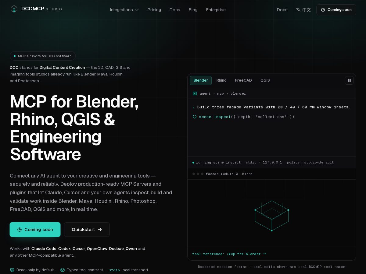 Landing-page snapshot of dccmcp.com