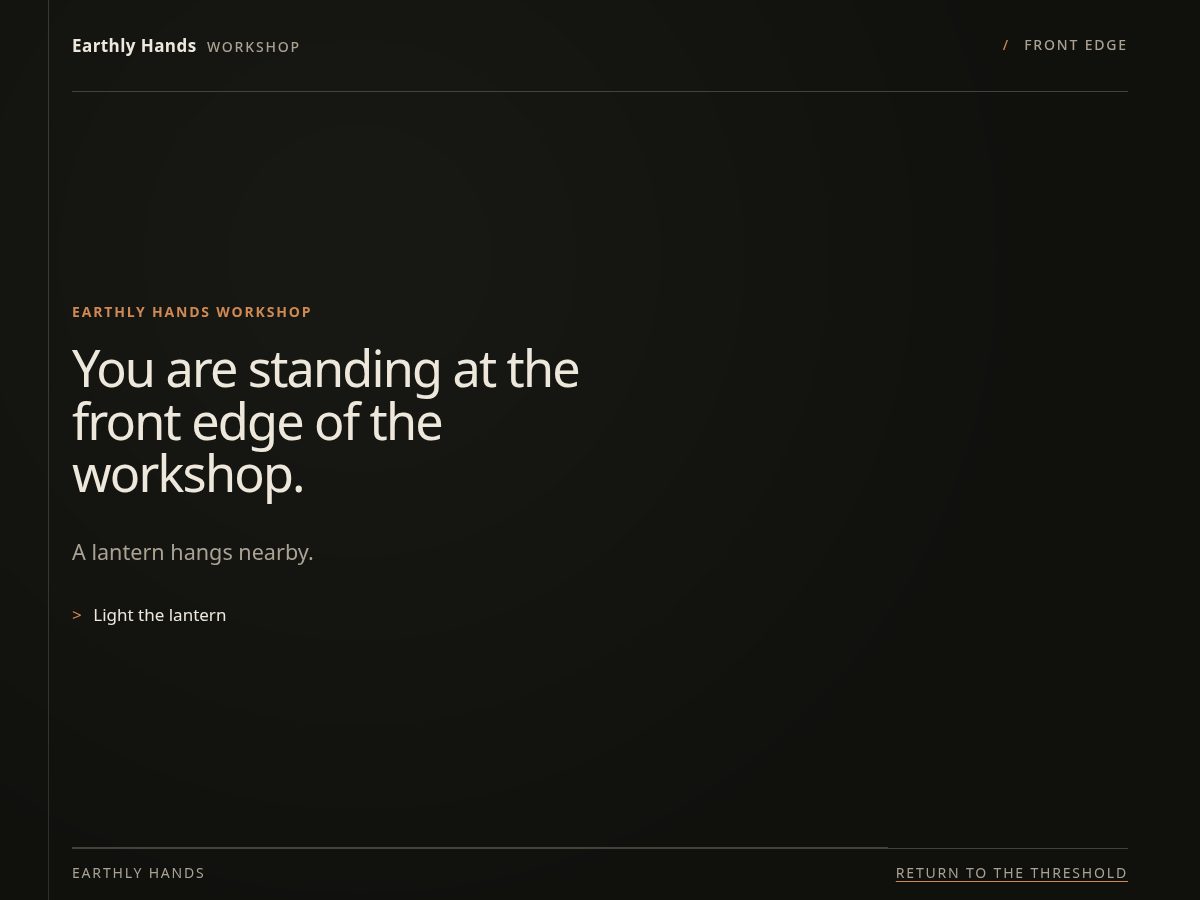 Landing-page snapshot of earthlyhands.org