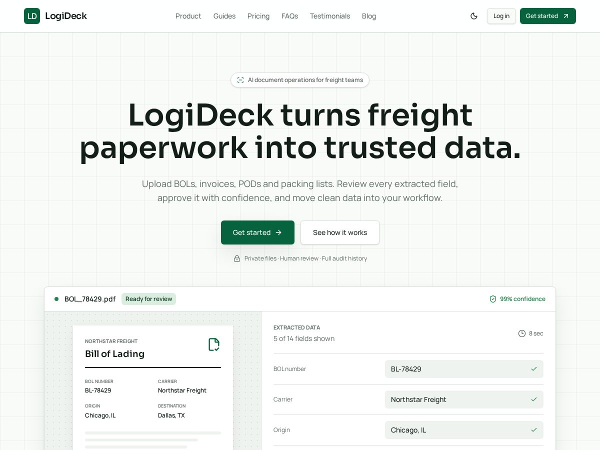 Landing-page snapshot of editlogideck.com