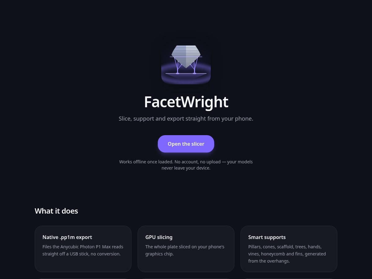 Landing-page snapshot of facetwright.com