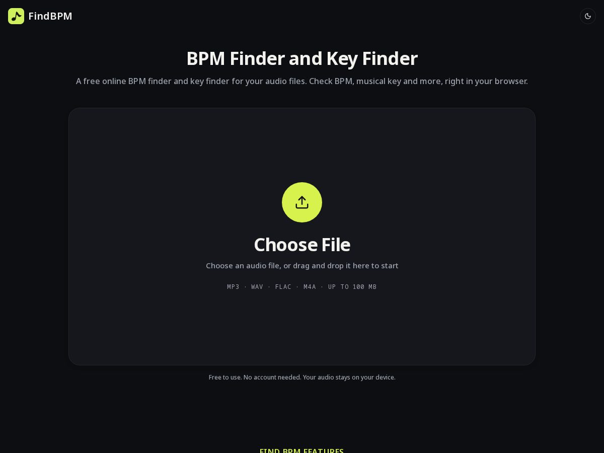 Landing-page snapshot of findbpm.net