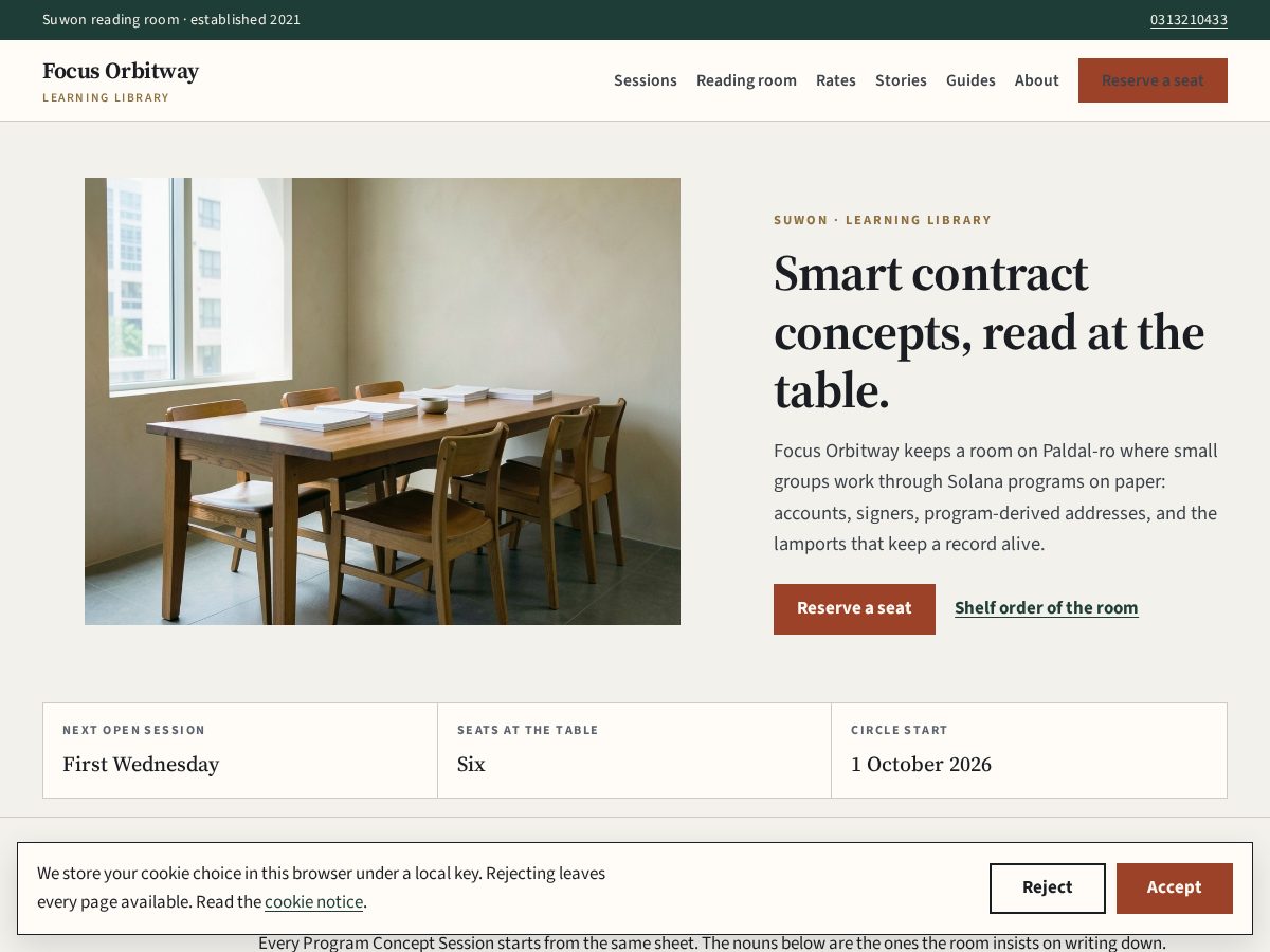 Landing-page snapshot of focus-orbitway.click