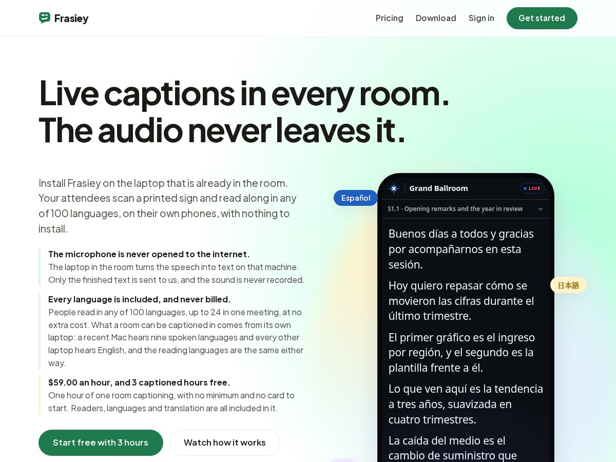 Landing-page snapshot of fraisey.com