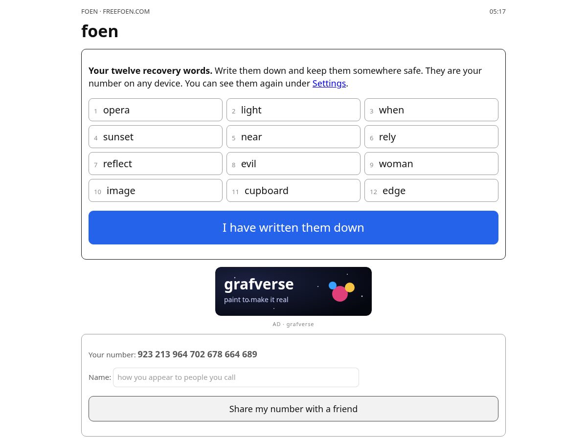 Landing-page snapshot of freefeon.com