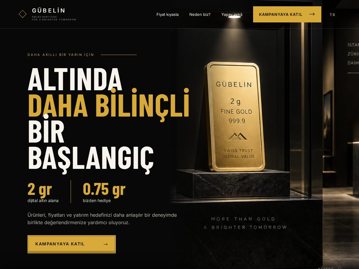 Landing-page snapshot of gubelin.cyou