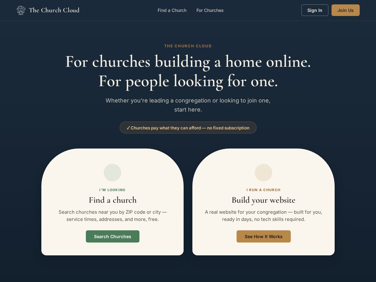 Landing-page snapshot of hosannachurchoxford.org