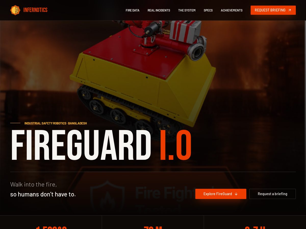 Landing-page snapshot of infernotics.com