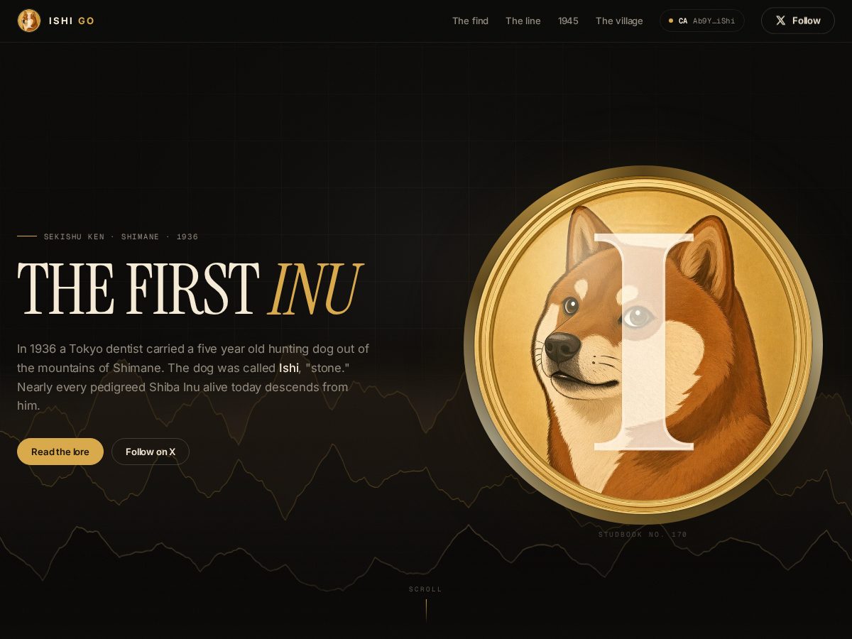 Landing-page snapshot of ishigo.fun