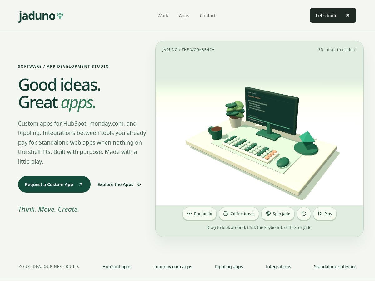 Landing-page snapshot of jaduno.com