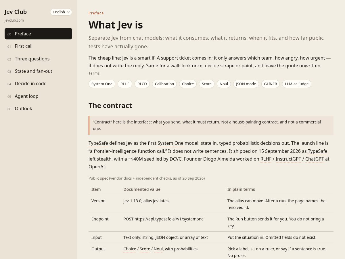 Landing-page snapshot of jevclub.com
