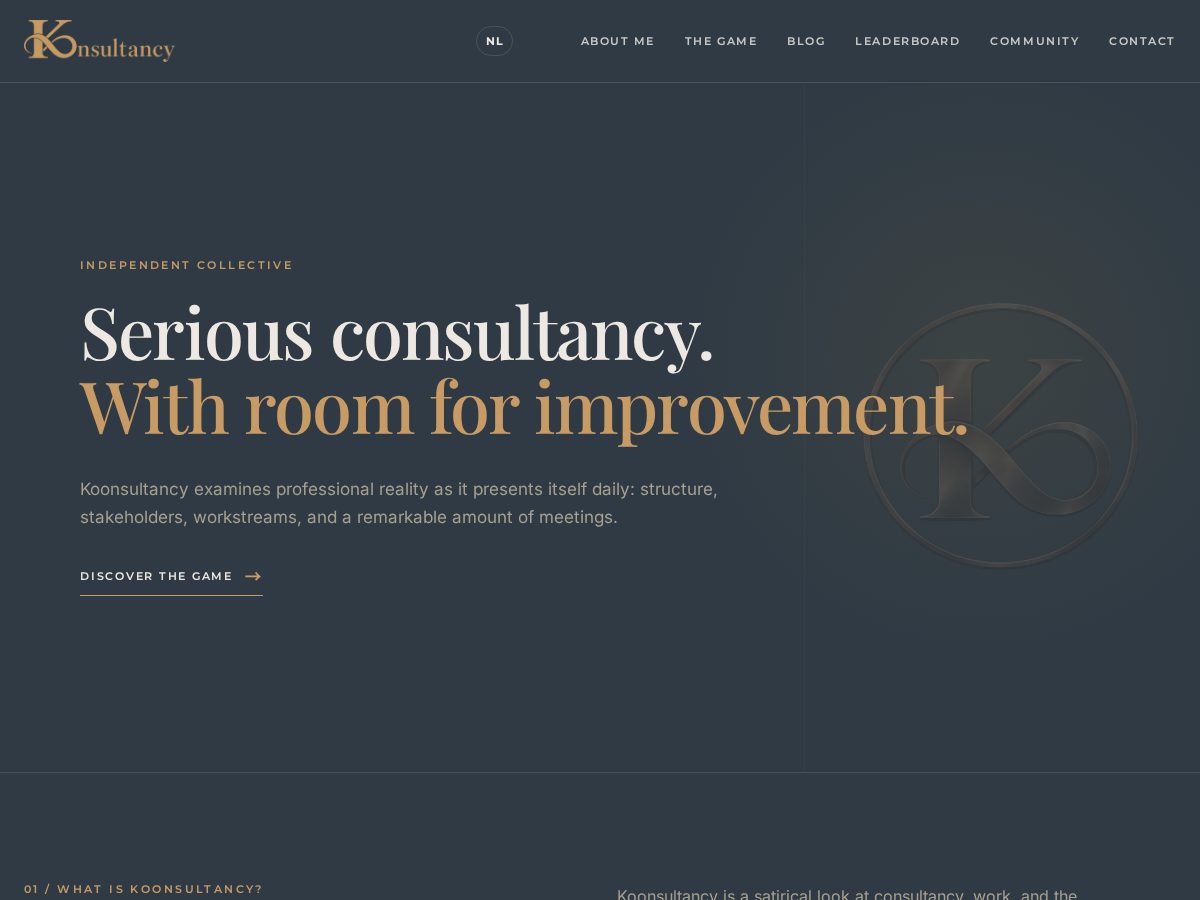 Landing-page snapshot of koonsultancy.com