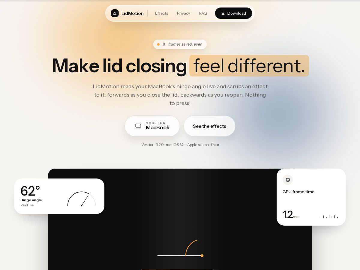 Landing-page snapshot of lidmotion.xyz