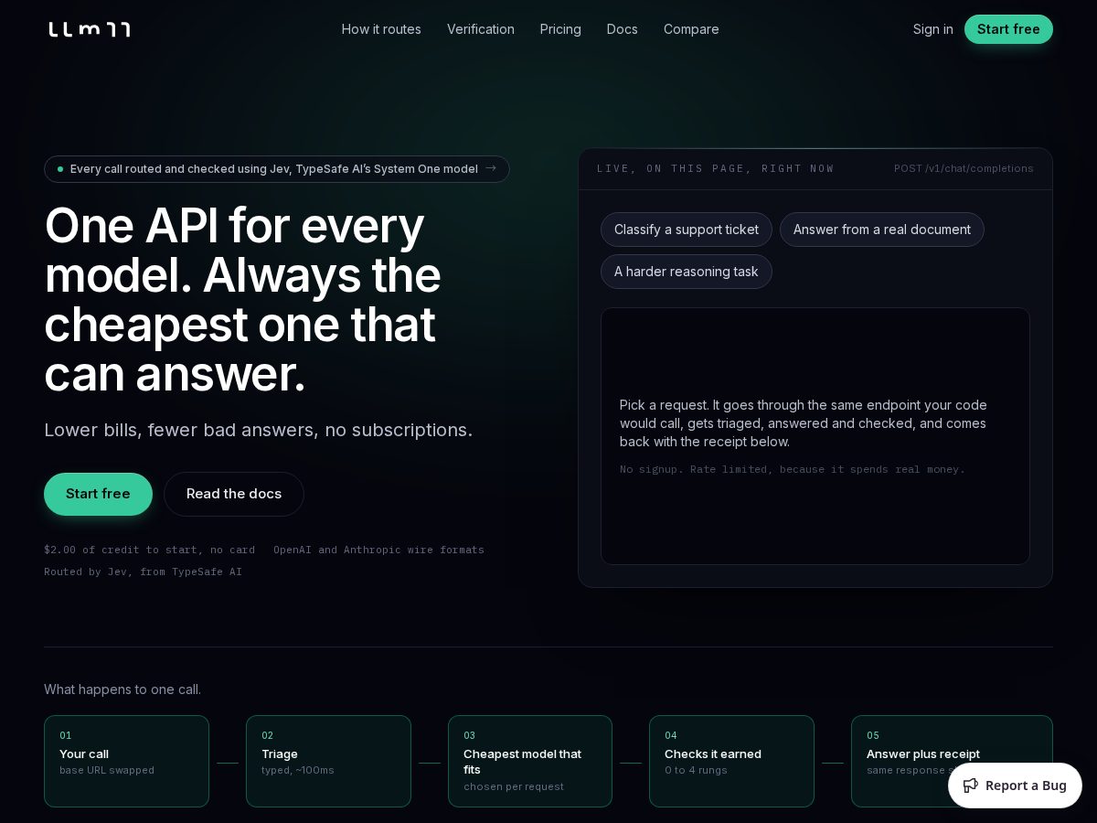 Landing-page snapshot of llm11.com