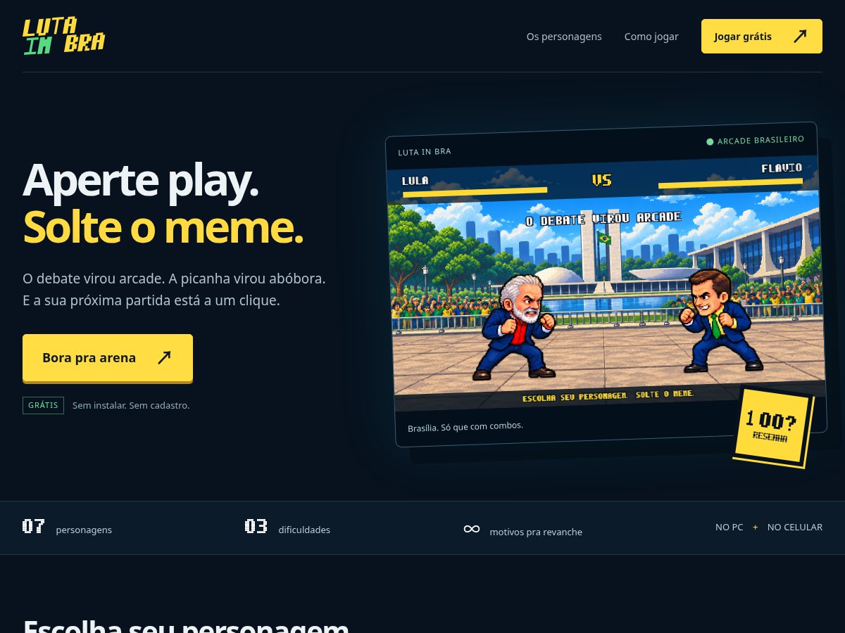 Landing-page snapshot of lutainbra.online