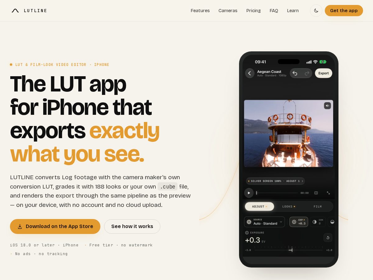 Landing-page snapshot of lutline.app