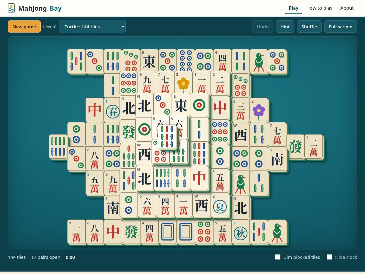 Landing-page snapshot of mahjongbay.com