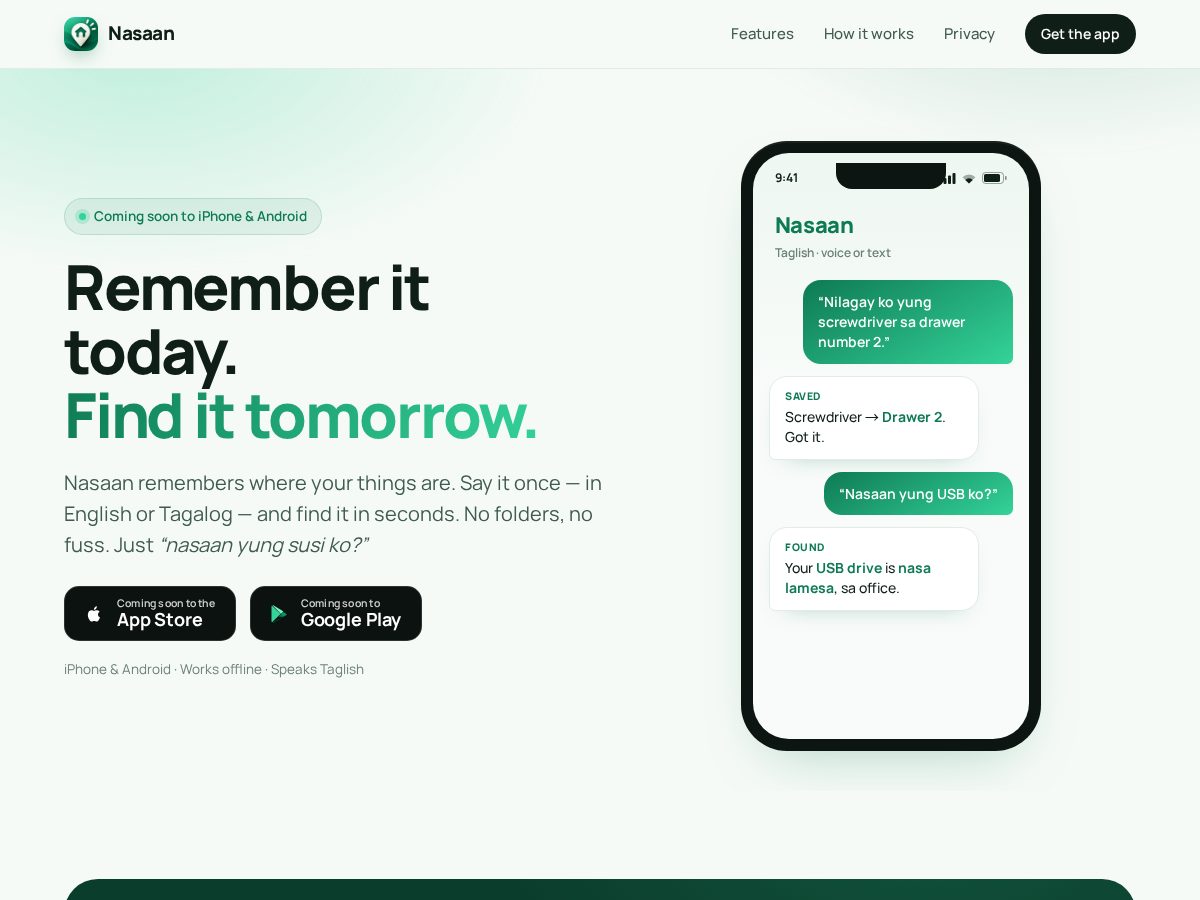 Landing-page snapshot of nasaan.app