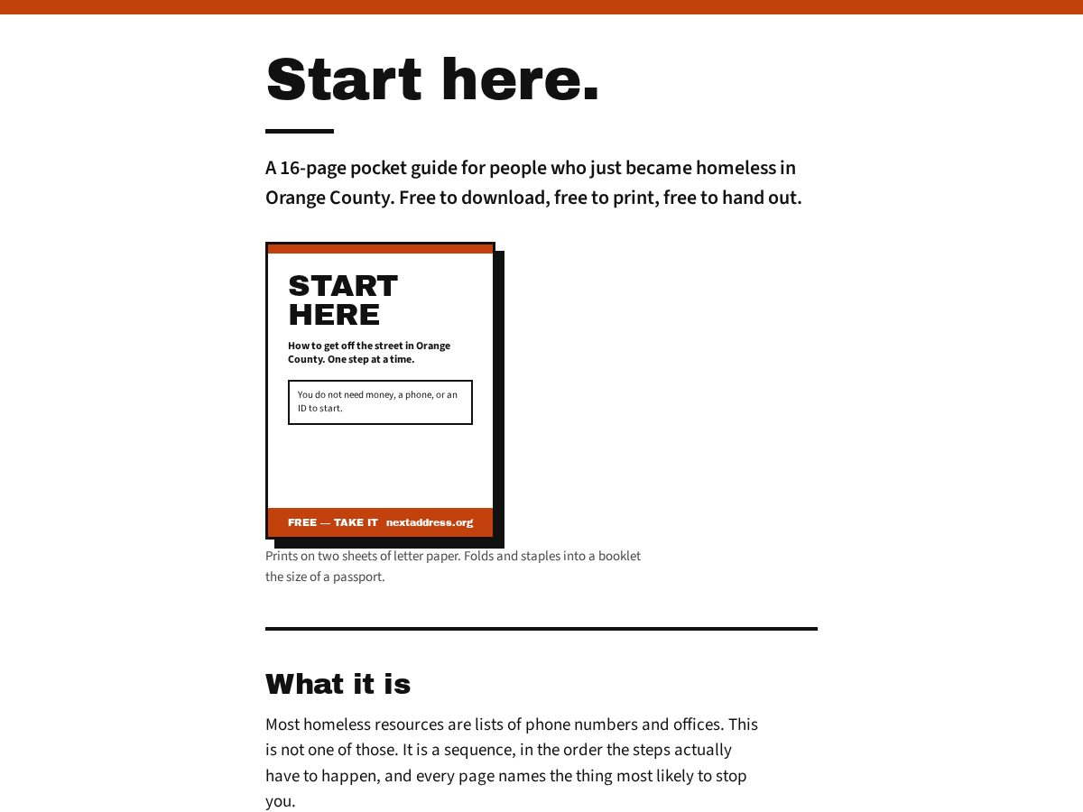 Landing-page snapshot of nextaddress.org