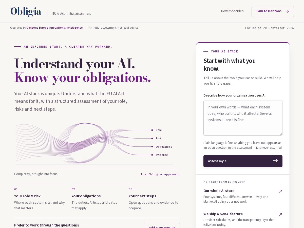 Landing-page snapshot of obligia.app
