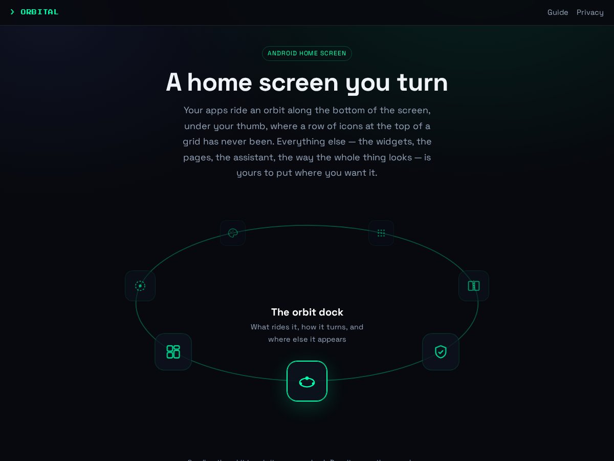 Landing-page snapshot of orbitallauncher.com