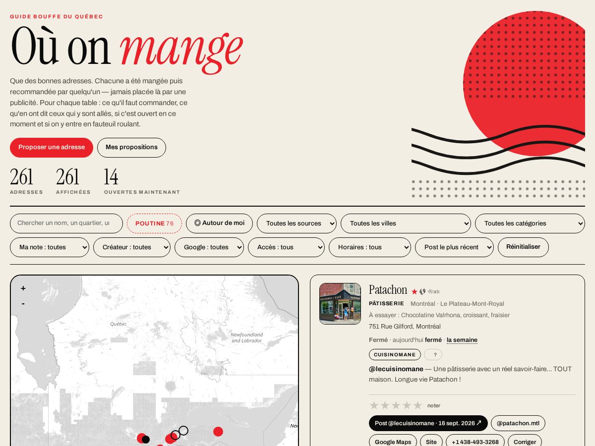 Landing-page snapshot of ouonmange.com