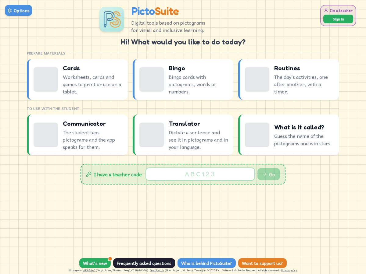 Landing-page snapshot of pictosuite.com