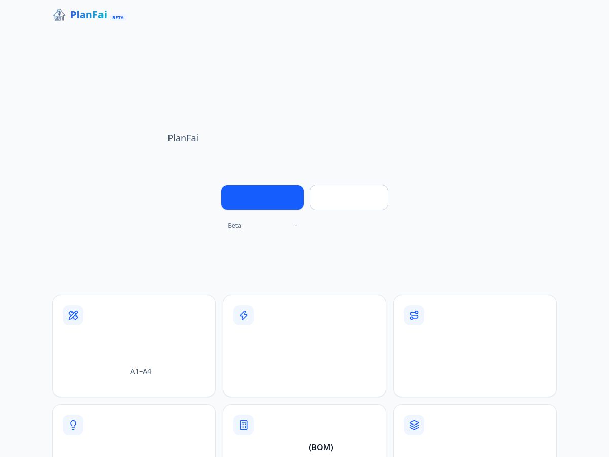 Landing-page snapshot of planfai.xyz