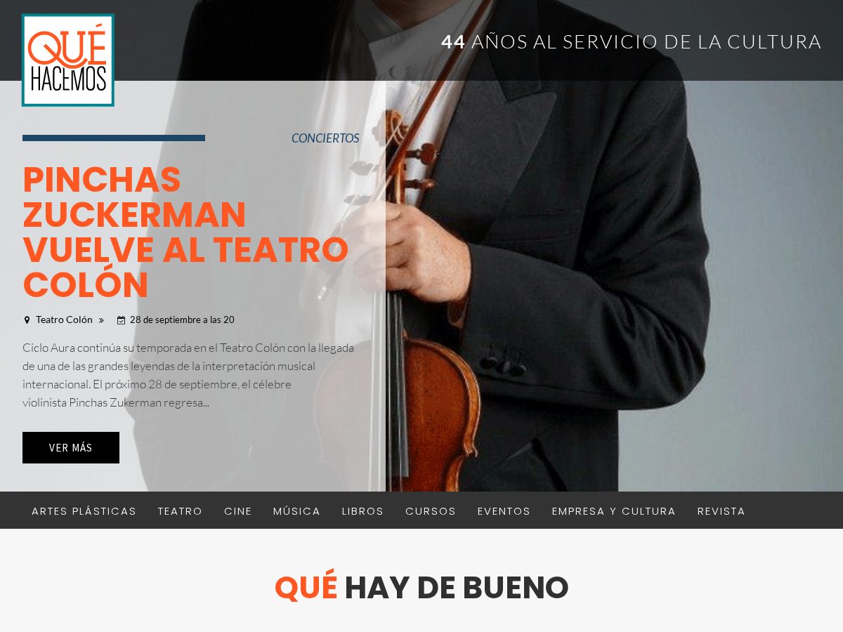 Landing-page snapshot of revistaquehacemos.com