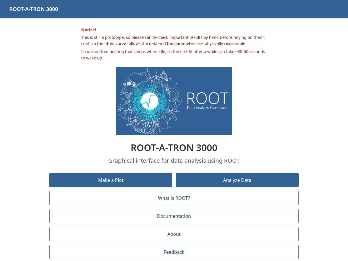 Landing-page snapshot of rootatron.com