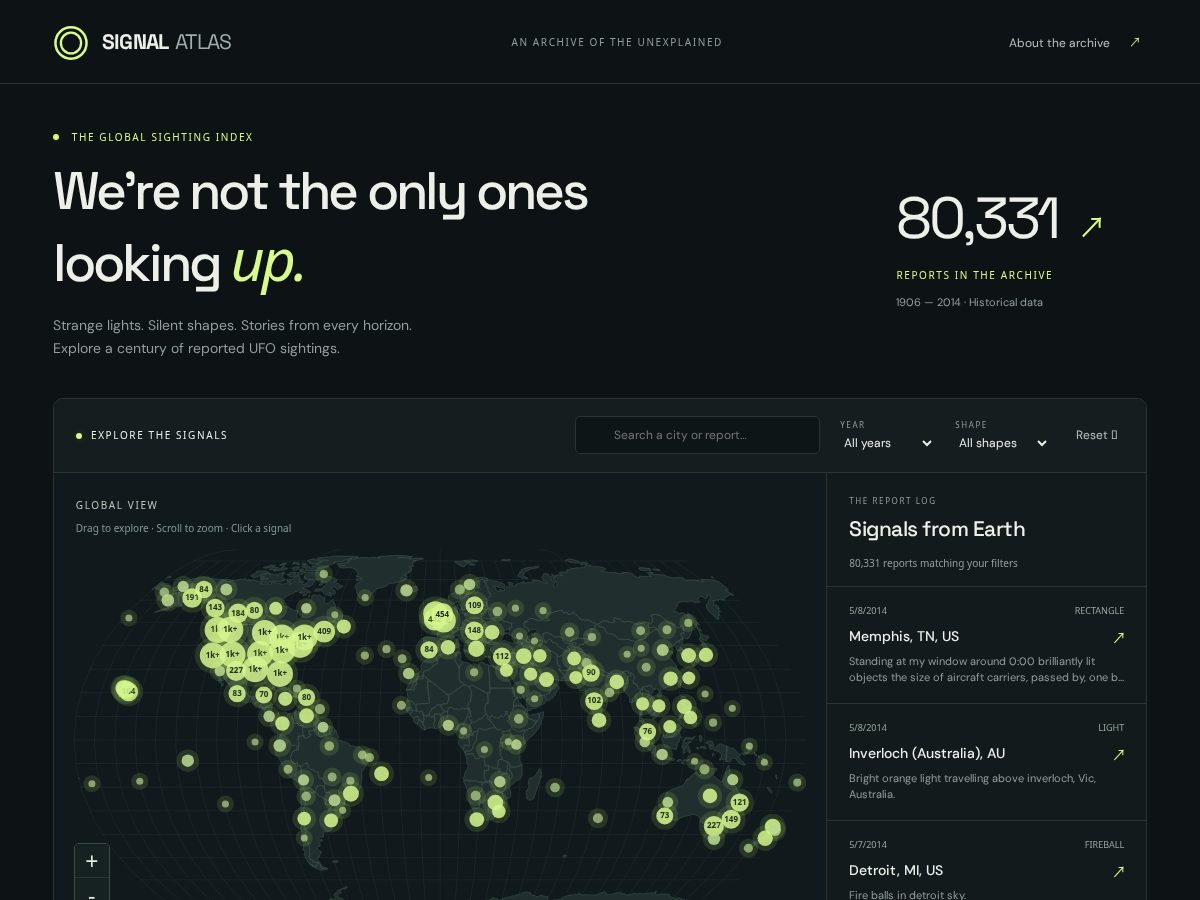 Landing-page snapshot of signal-atlas.pro