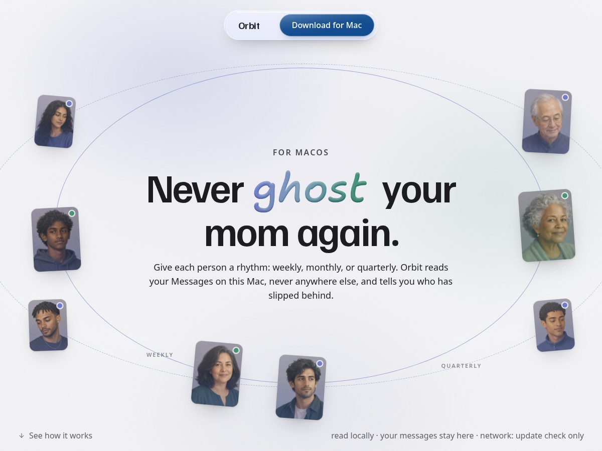 Landing-page snapshot of textorbit.app