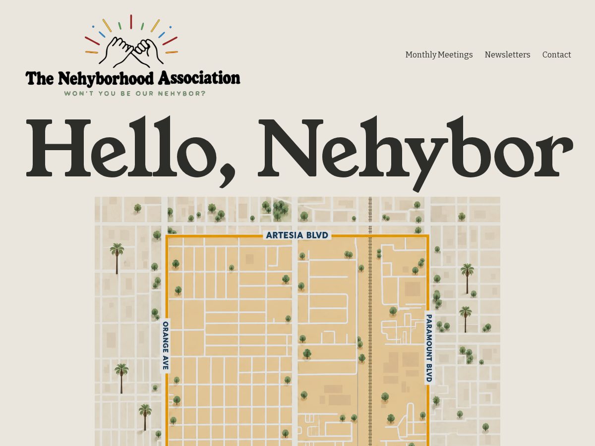Landing-page snapshot of thenehyborhoodassociation.org