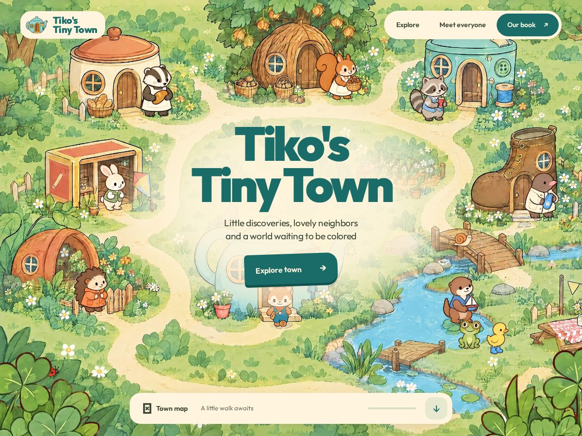 Landing-page snapshot of tikostinytown.com