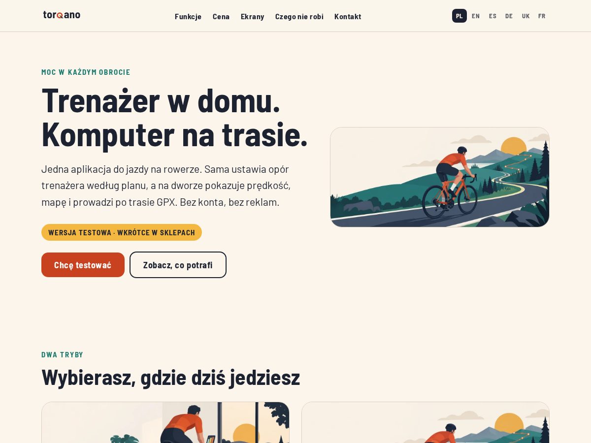 Landing-page snapshot of torqano.com