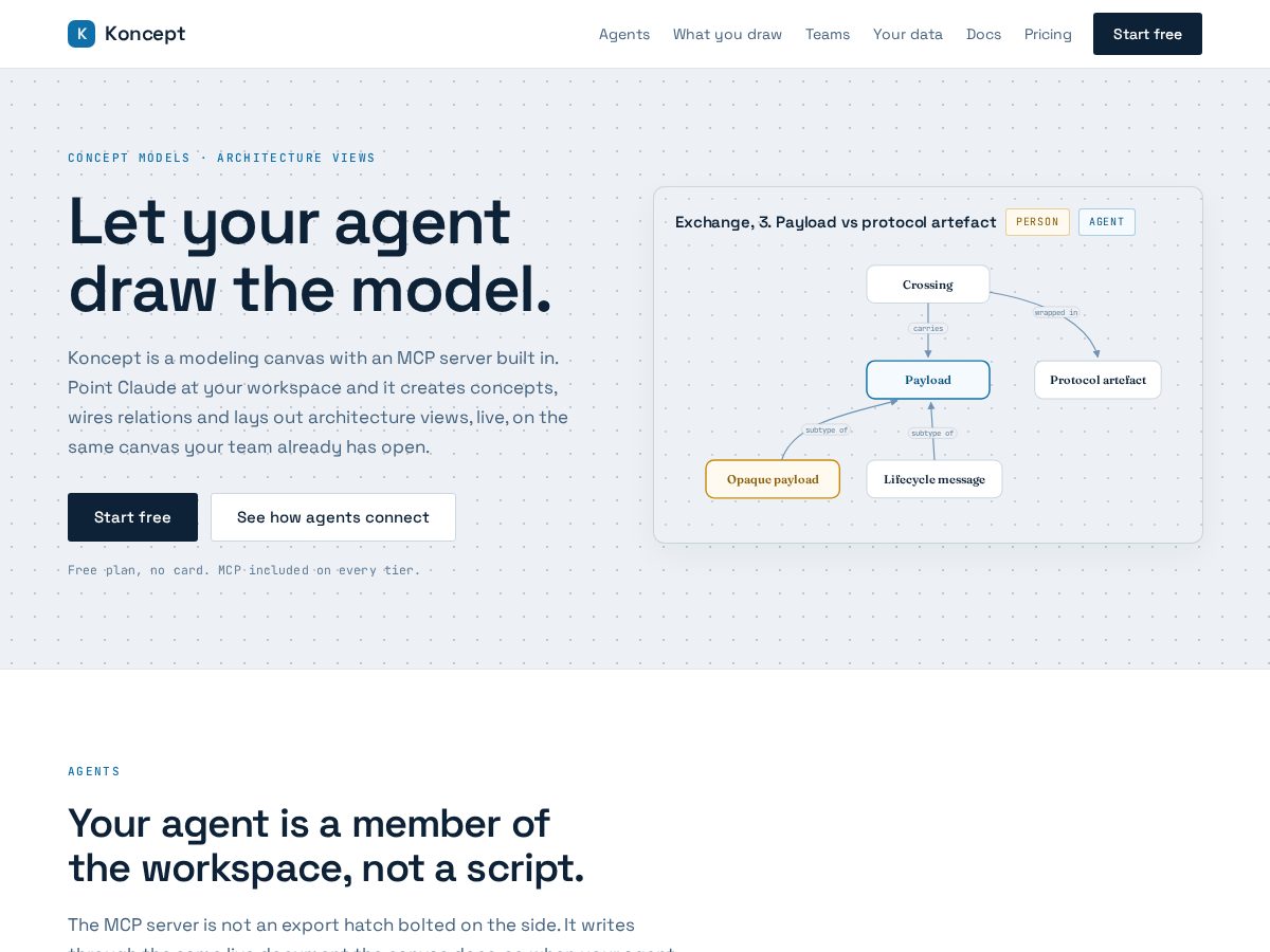 Landing-page snapshot of usekoncept.com