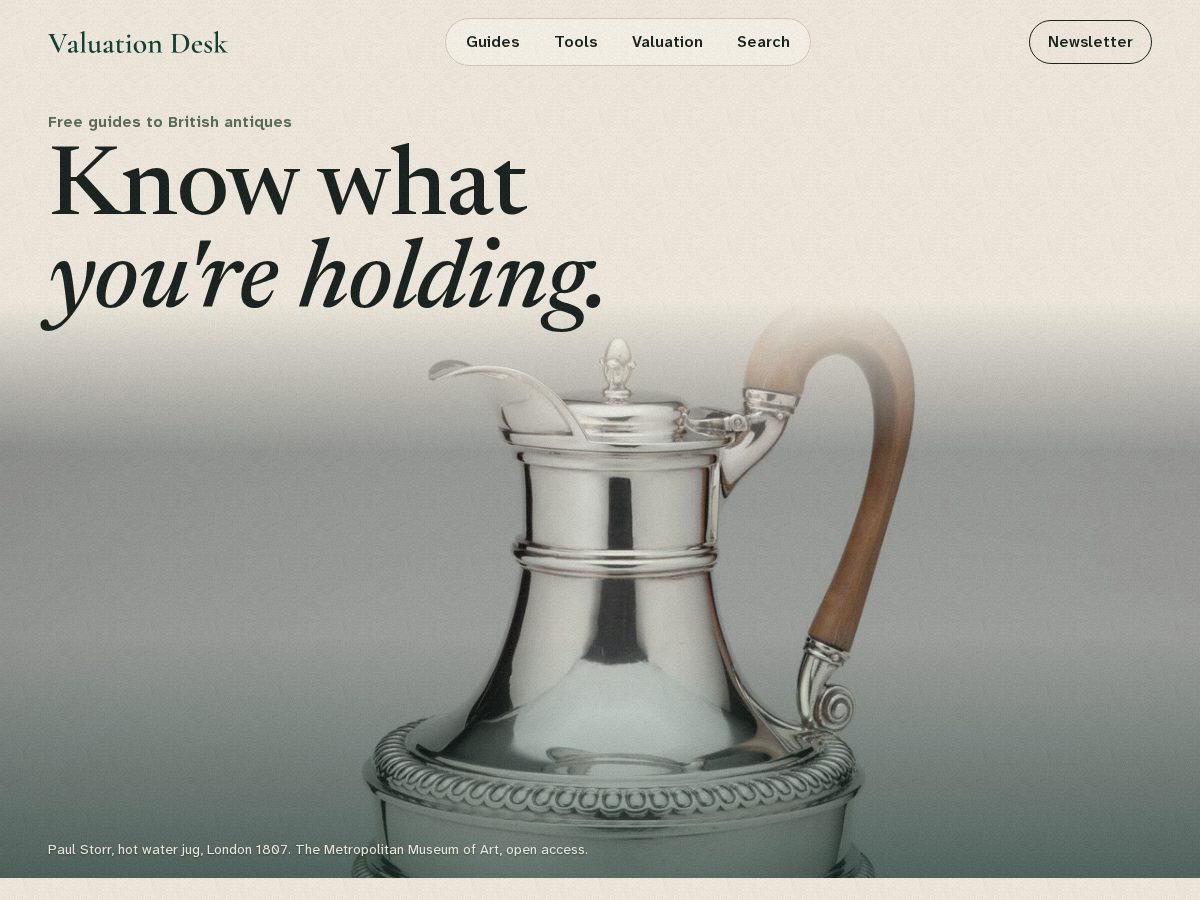 Landing-page snapshot of valuationsdesk.com