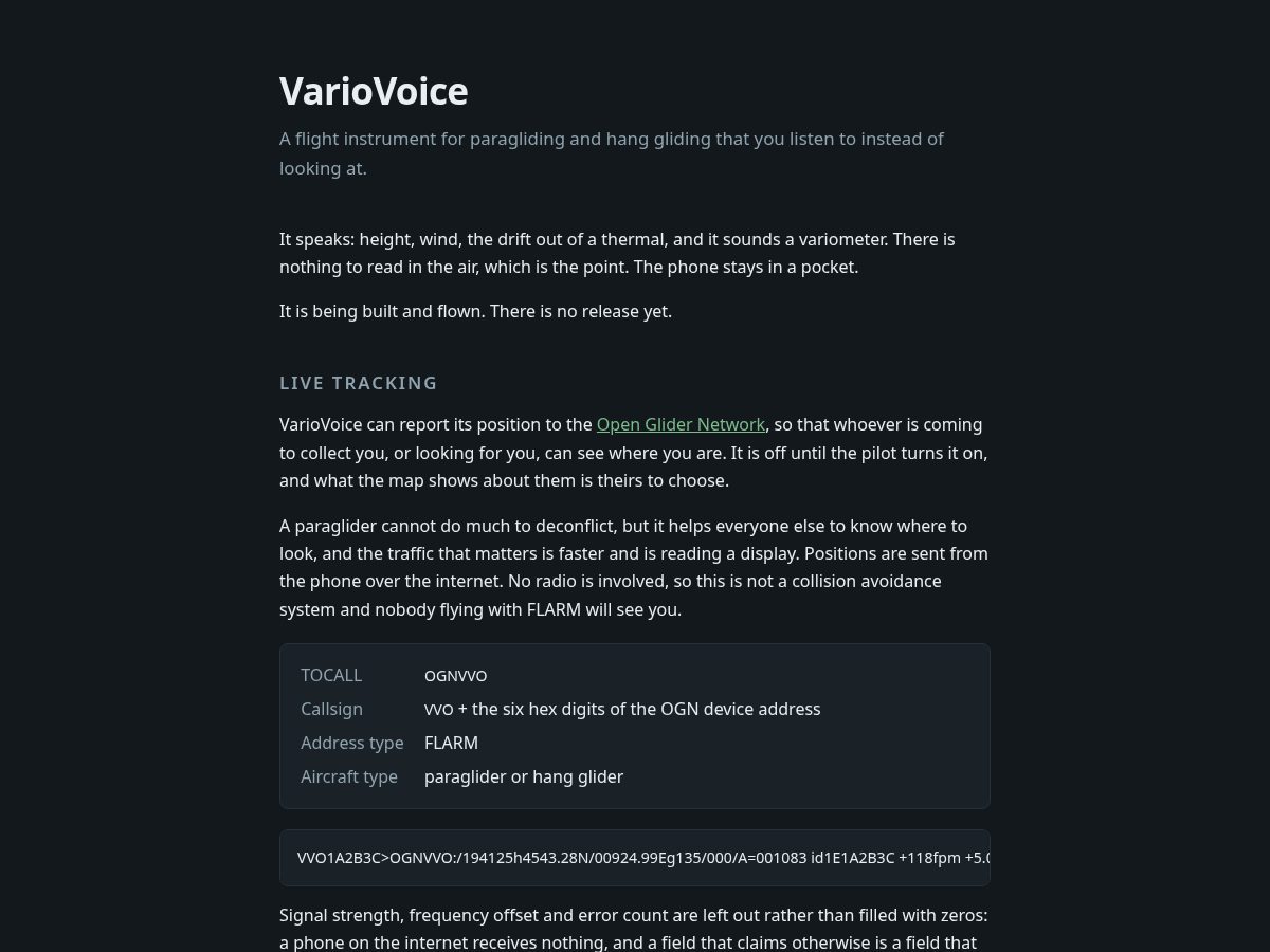 Landing-page snapshot of variovoice.app