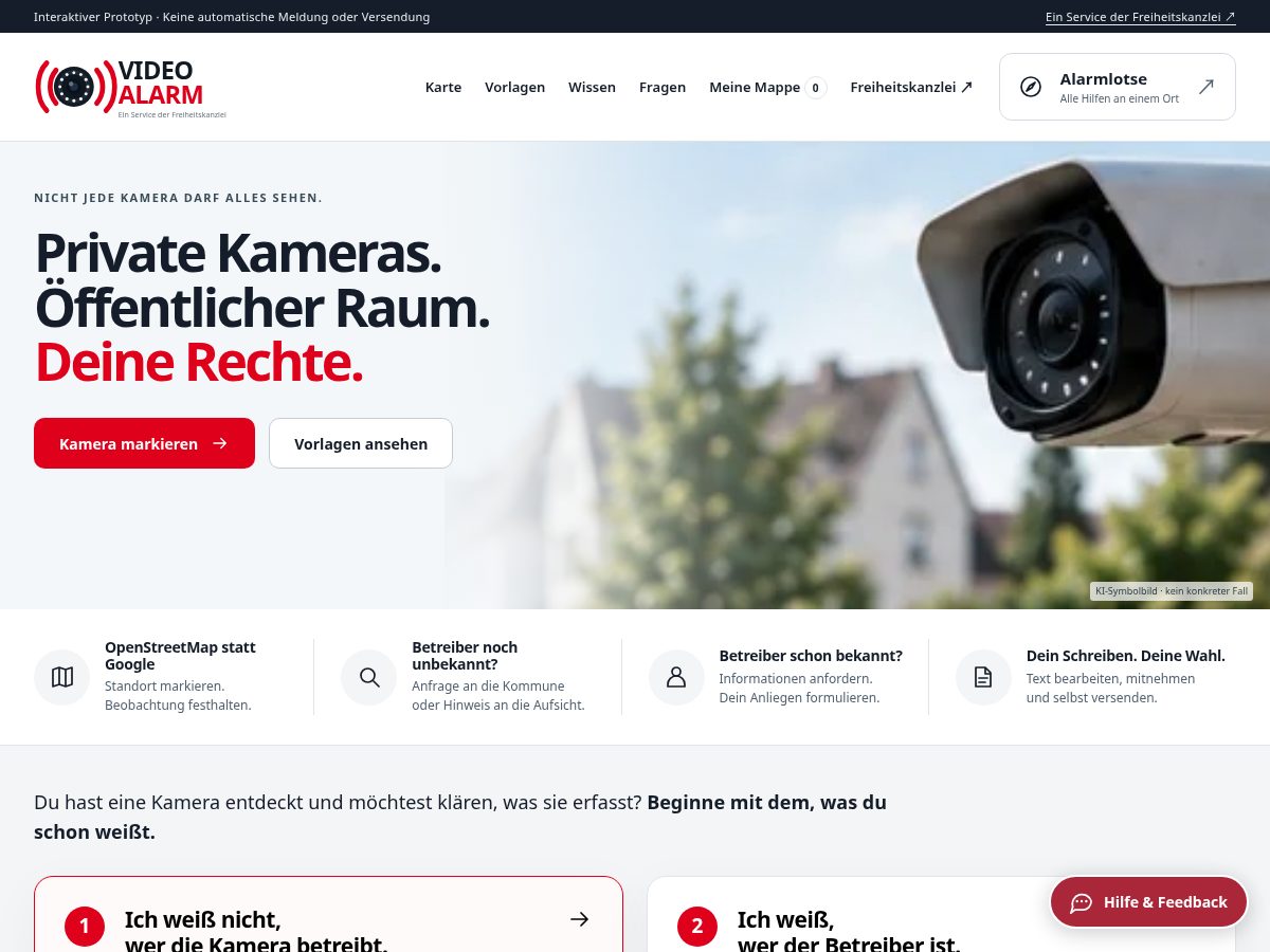 Landing-page snapshot of video-alarm.org