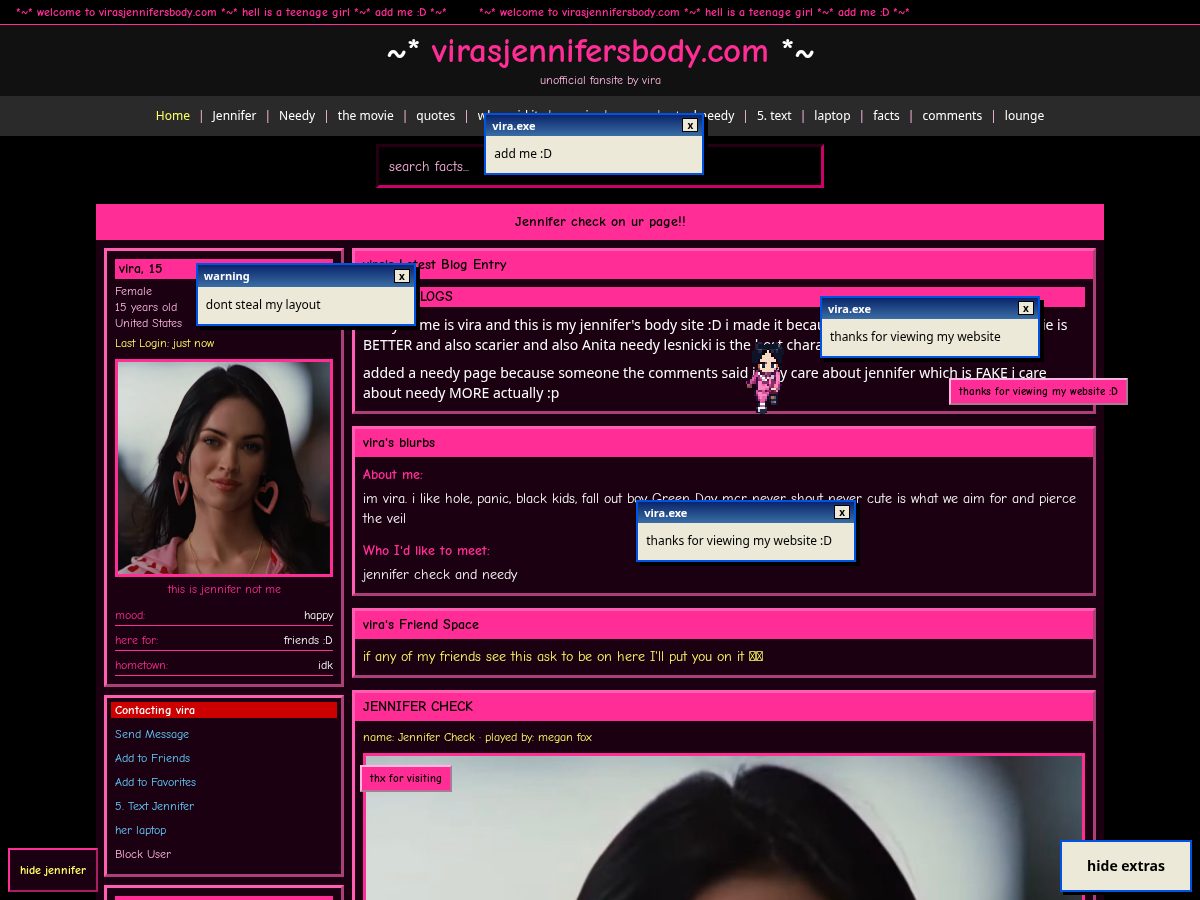 Landing-page snapshot of virasjennifersbody.site