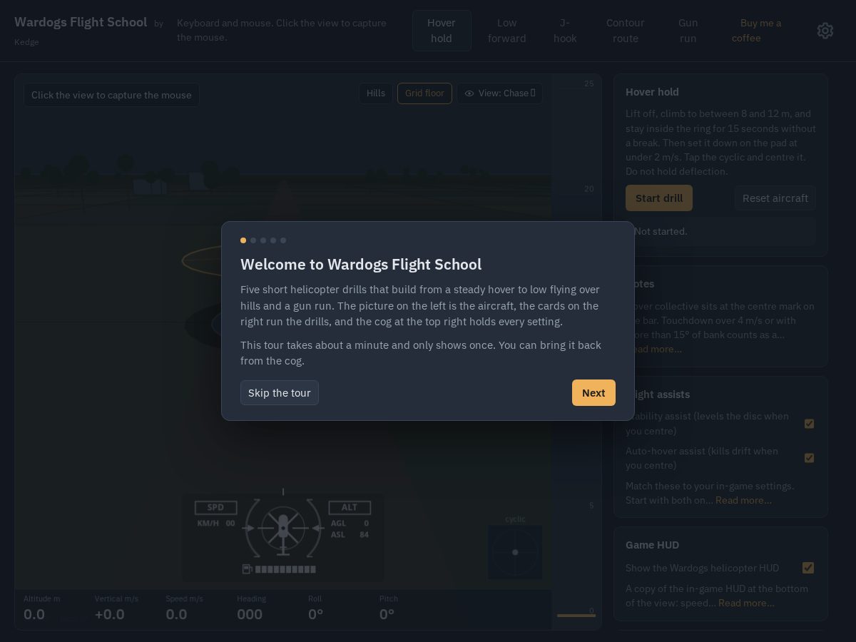Landing-page snapshot of wardogs-flight-school.com