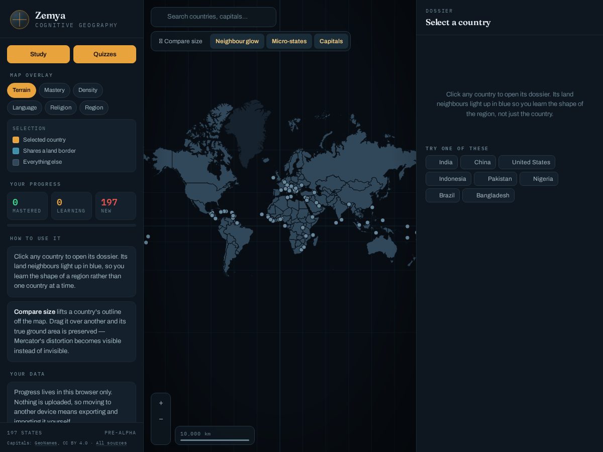 Landing-page snapshot of zemya.study