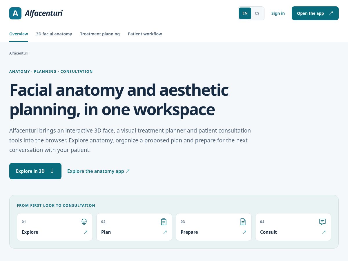 Landing-page snapshot of alfacenturi.com